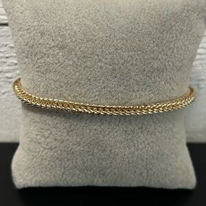 8” 18K Gold Filled Franco Chain Bracelet NWOT /Unisex Classic